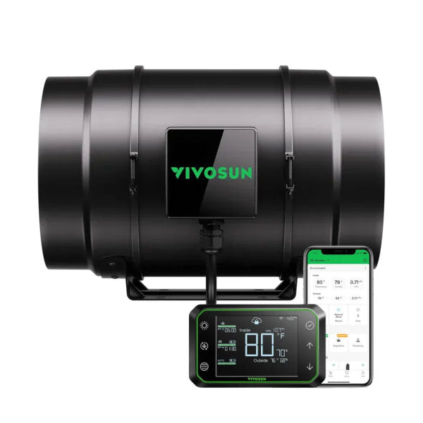 VIVOSUN AEROZESH FAN + CARBON FILTER + DUCTING + E12 CONTROLLER KIT