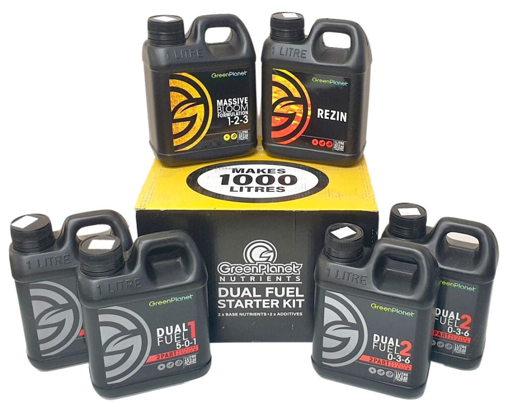 Green Planet Dual Fuel Starter Kit Base Nutrient + Massive + Rezin